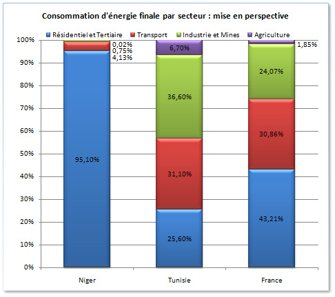 Structure de la consomation finale d'énergie