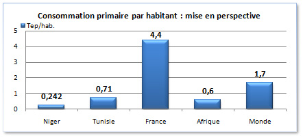 Consommation d'énergie primaire par tête